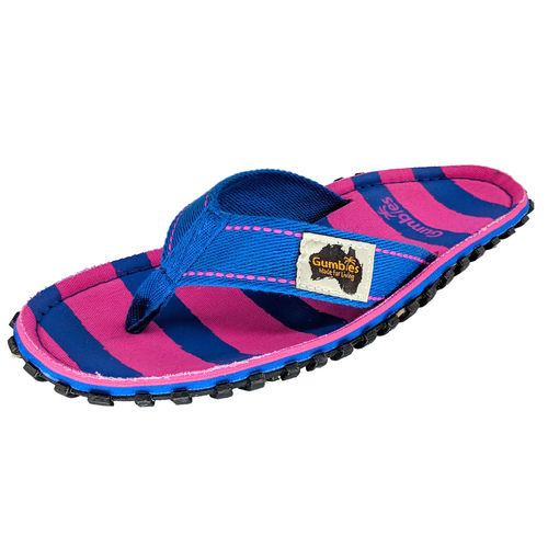 Gumbies Islander Flip Flop Damen, pink&blue stripe