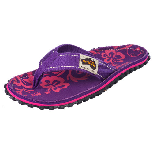 Gumbies Islander Flip Flop Damen, purple Hibiscus